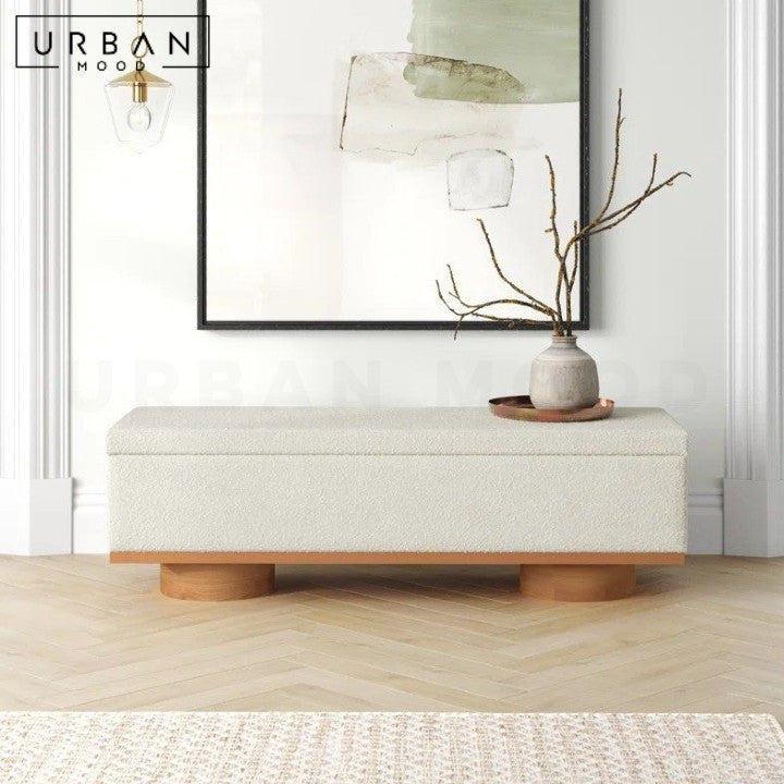 CONIN Modern Boucle Storage Bench