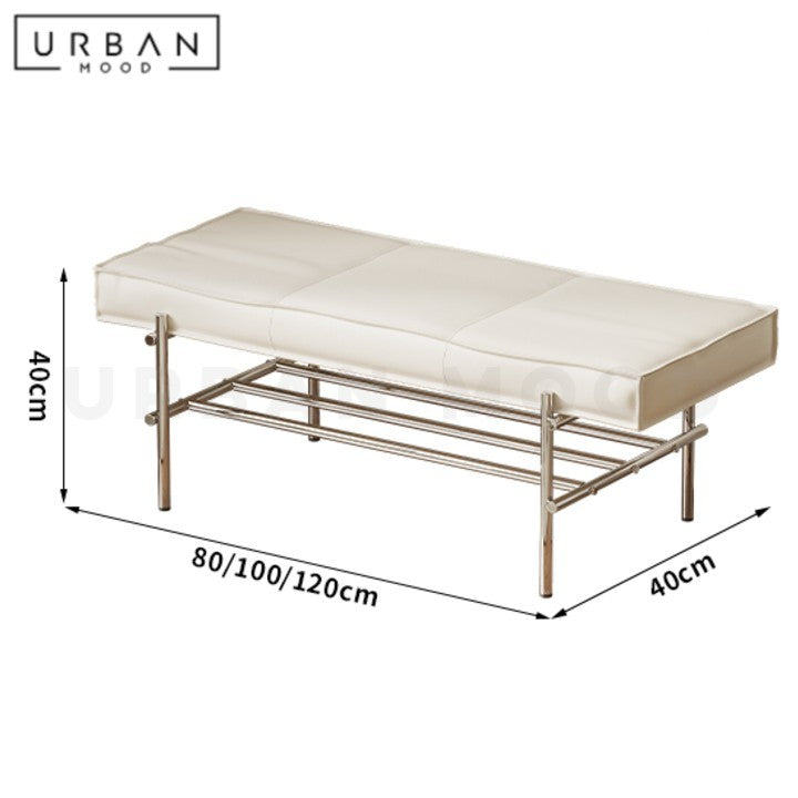 TANGENT Modern Leather Bench