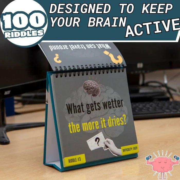 Riddle a Day Desktop Flipbook: 100 Riddles to Keep Your Brain Active