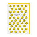 Yellow Happy Icon Birthday Card