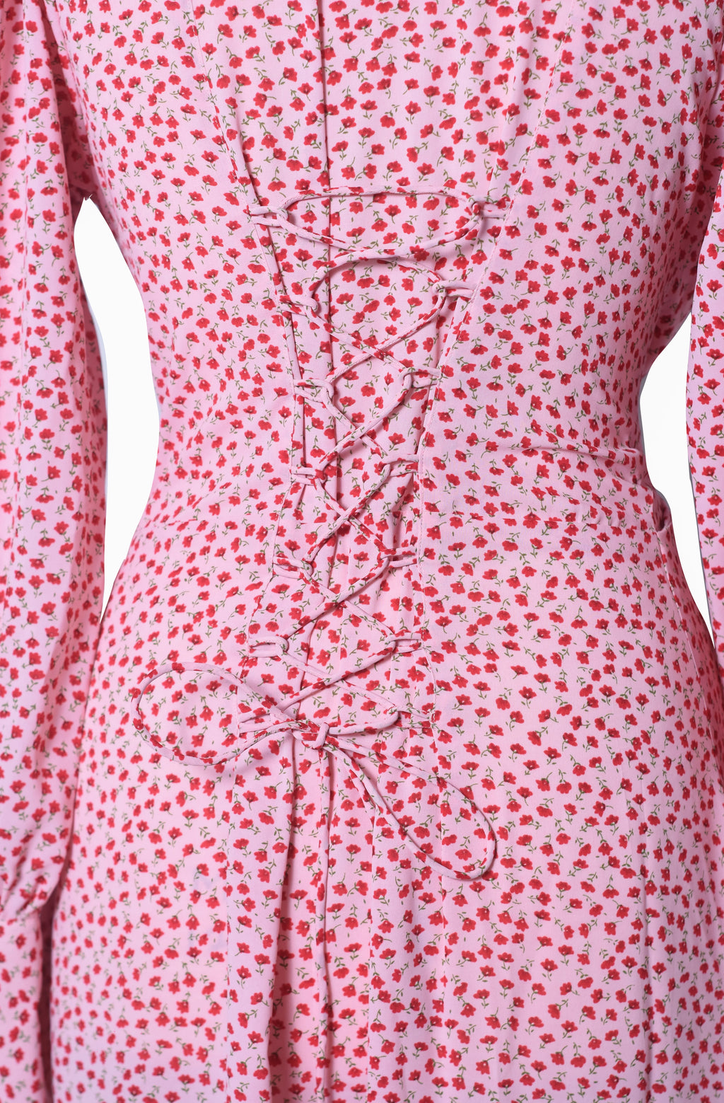 Elora floral printed pink maxi dress