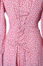 Elora floral printed pink maxi dress