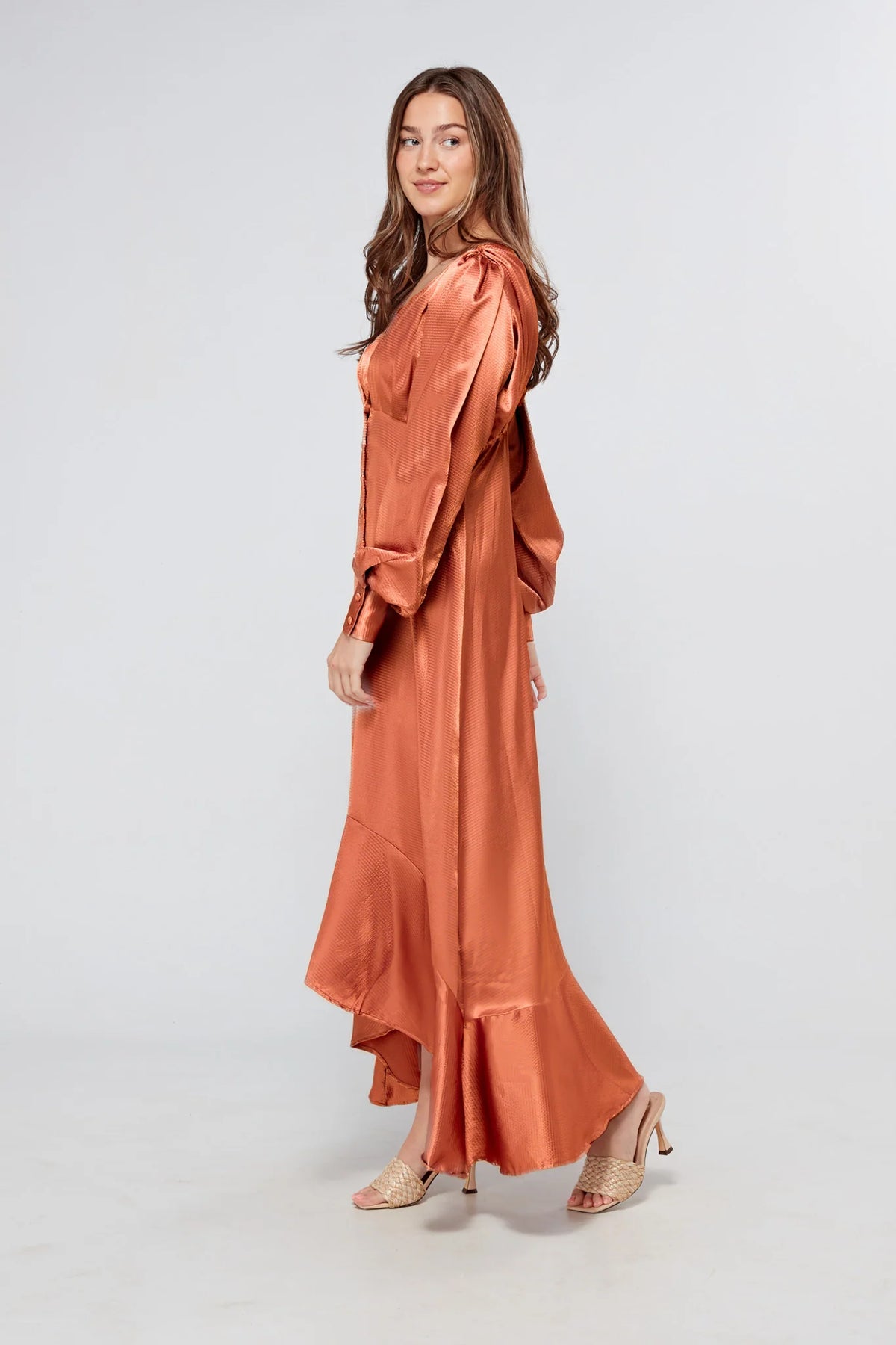 Charlize Orange Maxi Dress