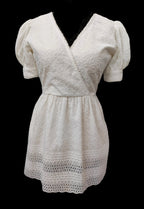 May White Puff Sleeves Kurti