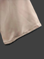 Nisha Beige Black Premium Satin Kameez