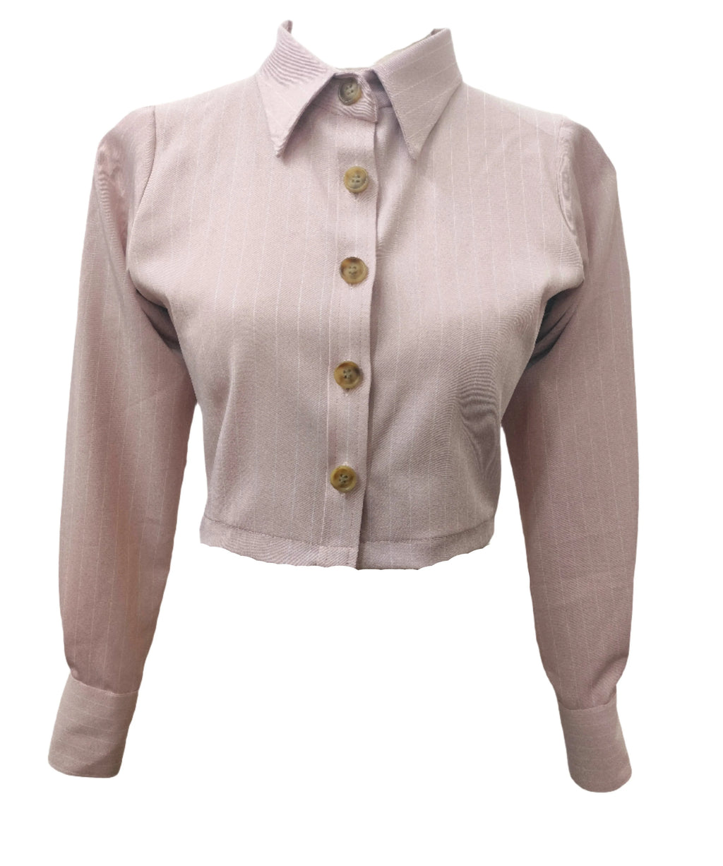 June Pink Crop Shirt