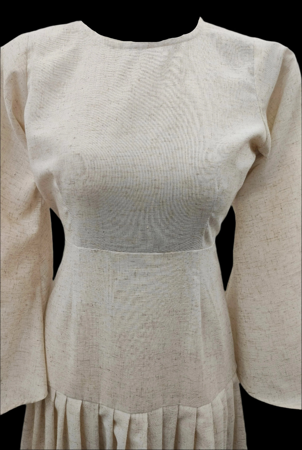 Edna Off White Maxi Dress With Brown Belt