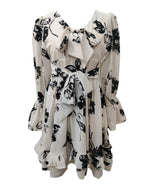 Blossom Black White Mini Dress