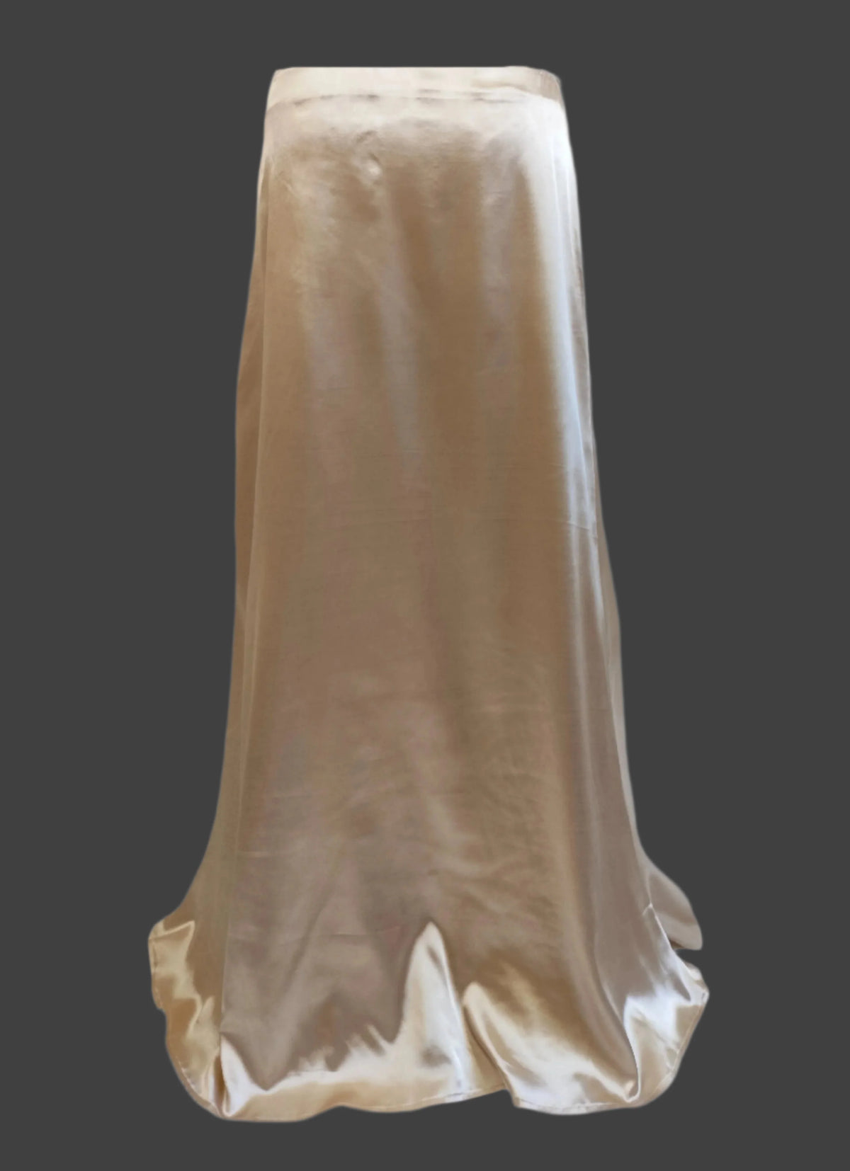 Elisa Cream Satin Maxi Skirt