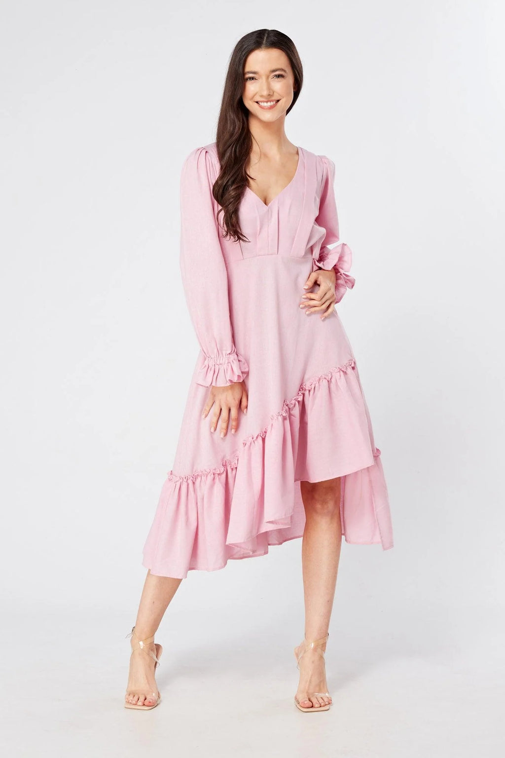 Alira Rosy Pink Midi Dress