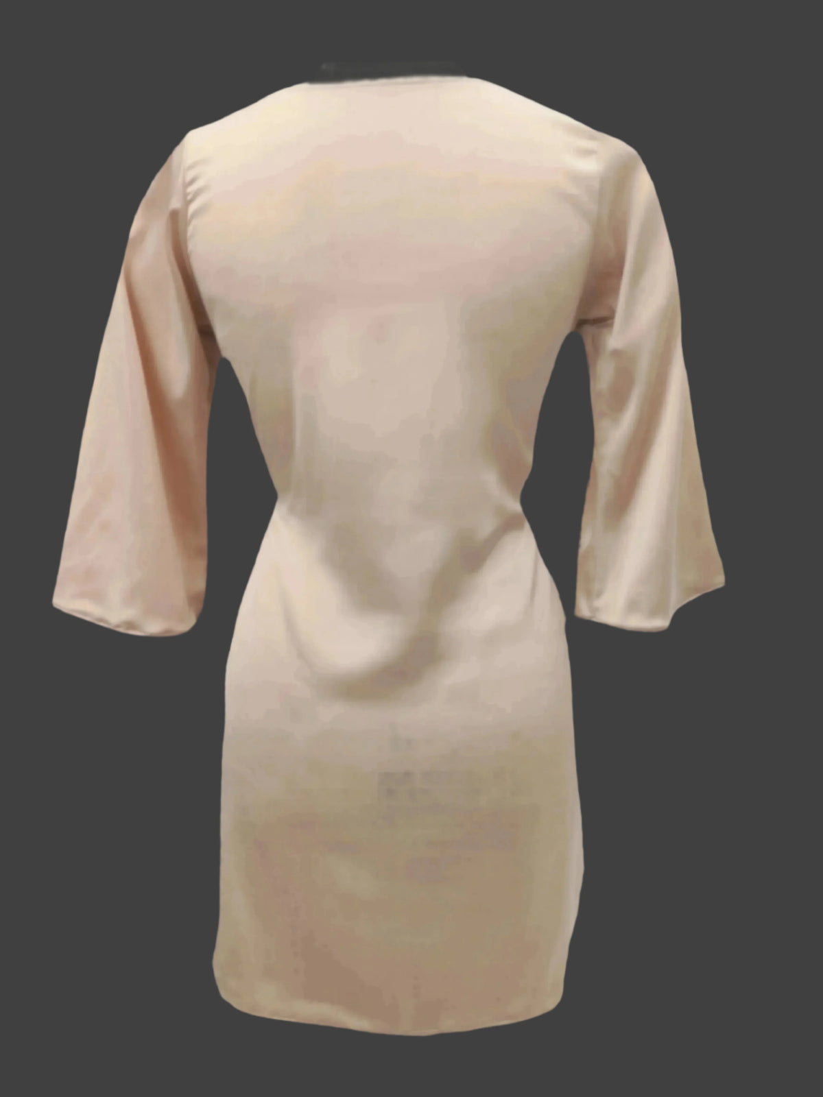 Nisha Beige Black Premium Satin Kameez