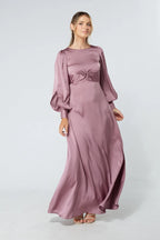 Lila Knotted Front Lilac Maxi Dress