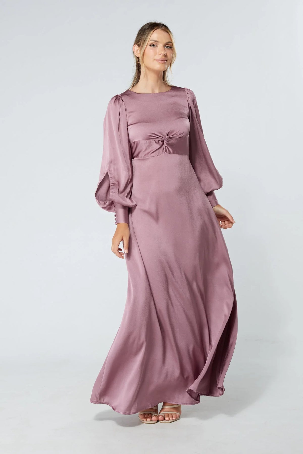Lila Knotted Front Lilac Maxi Dress