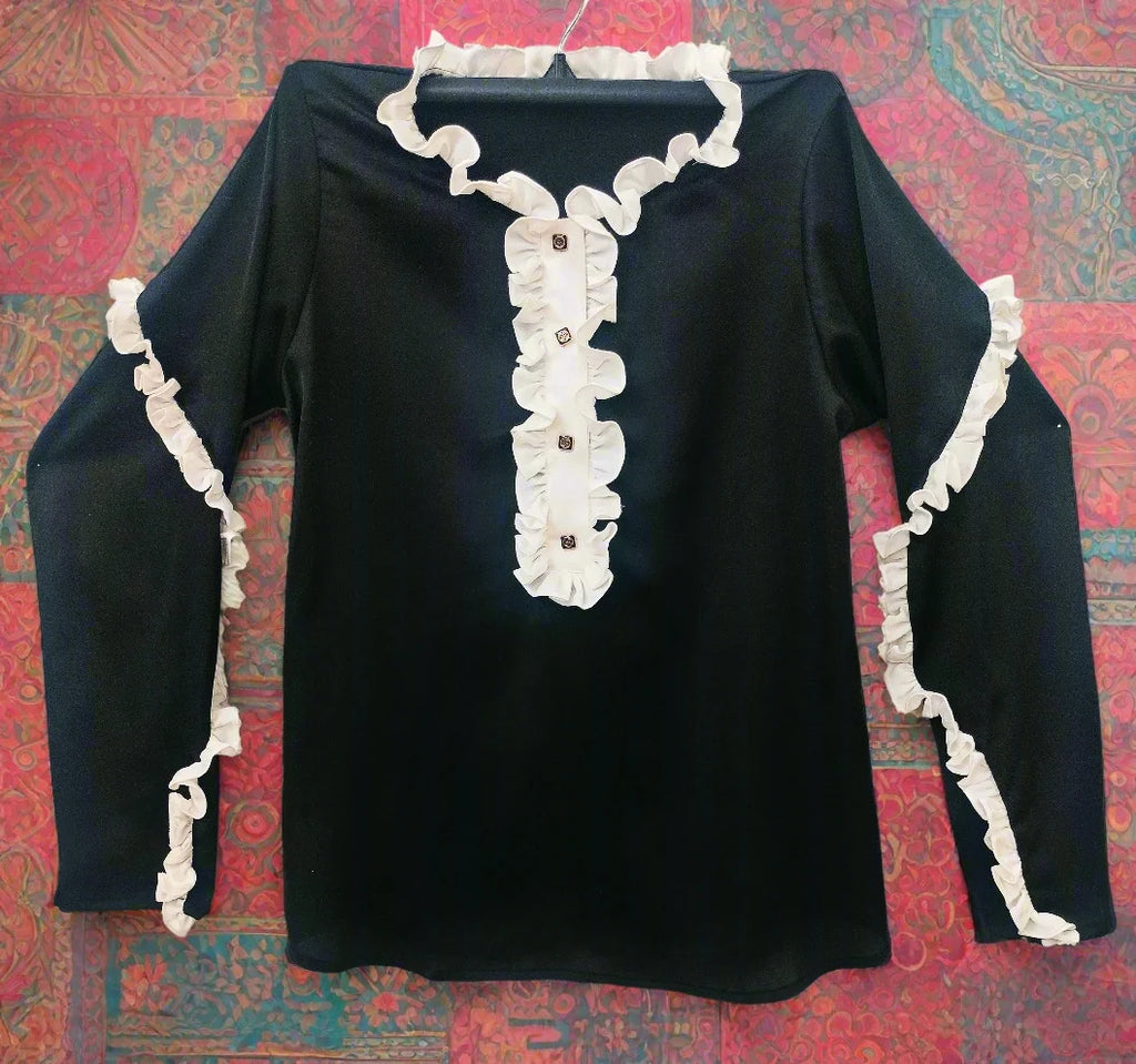 Payton Black White Long Sleeves Top