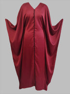 Iris deep red abaya