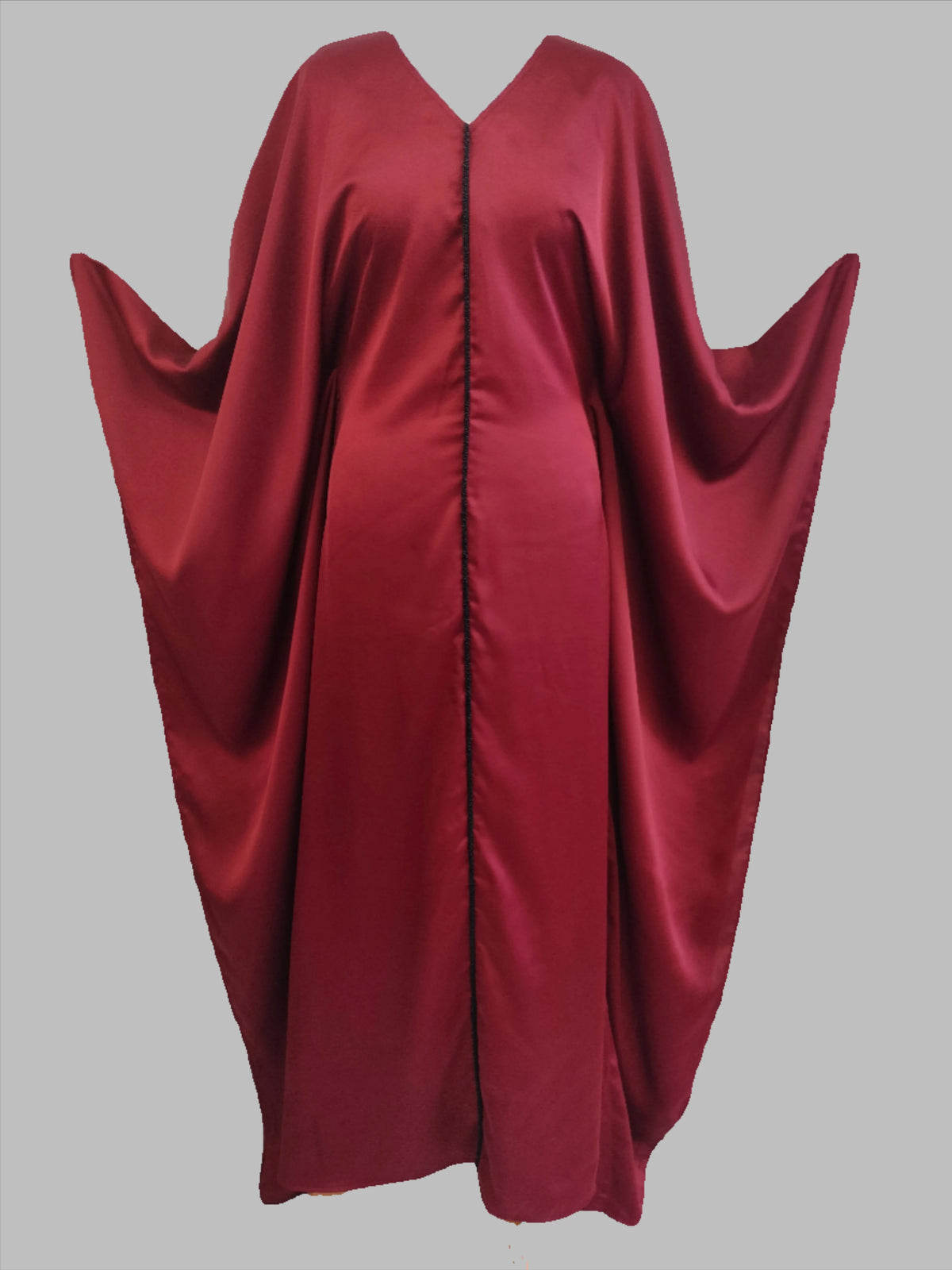 Iris deep red abaya