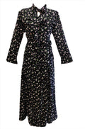 Priscilla black floral maxi dress