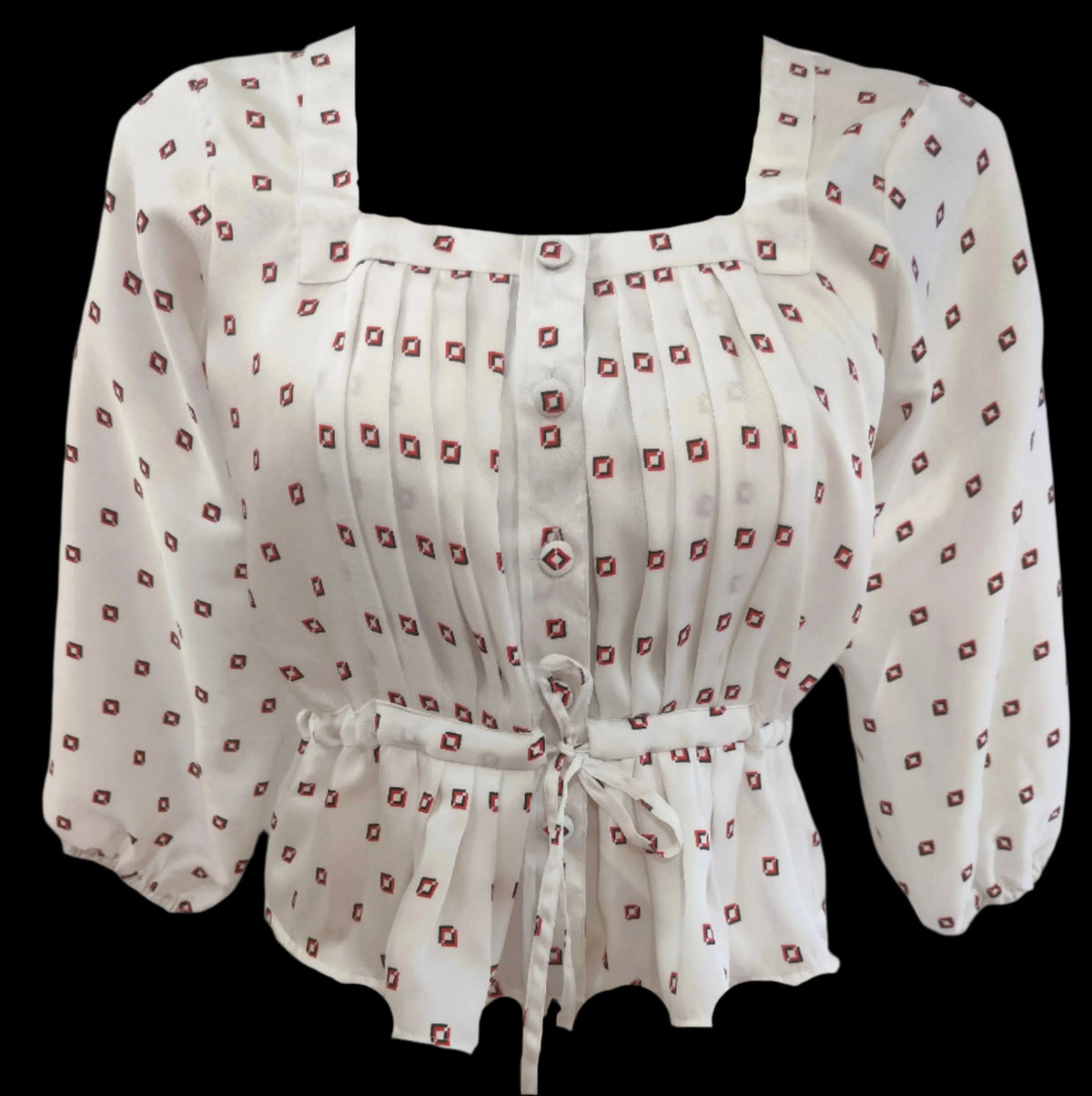 Stella White Vintage Buttoned Blouse