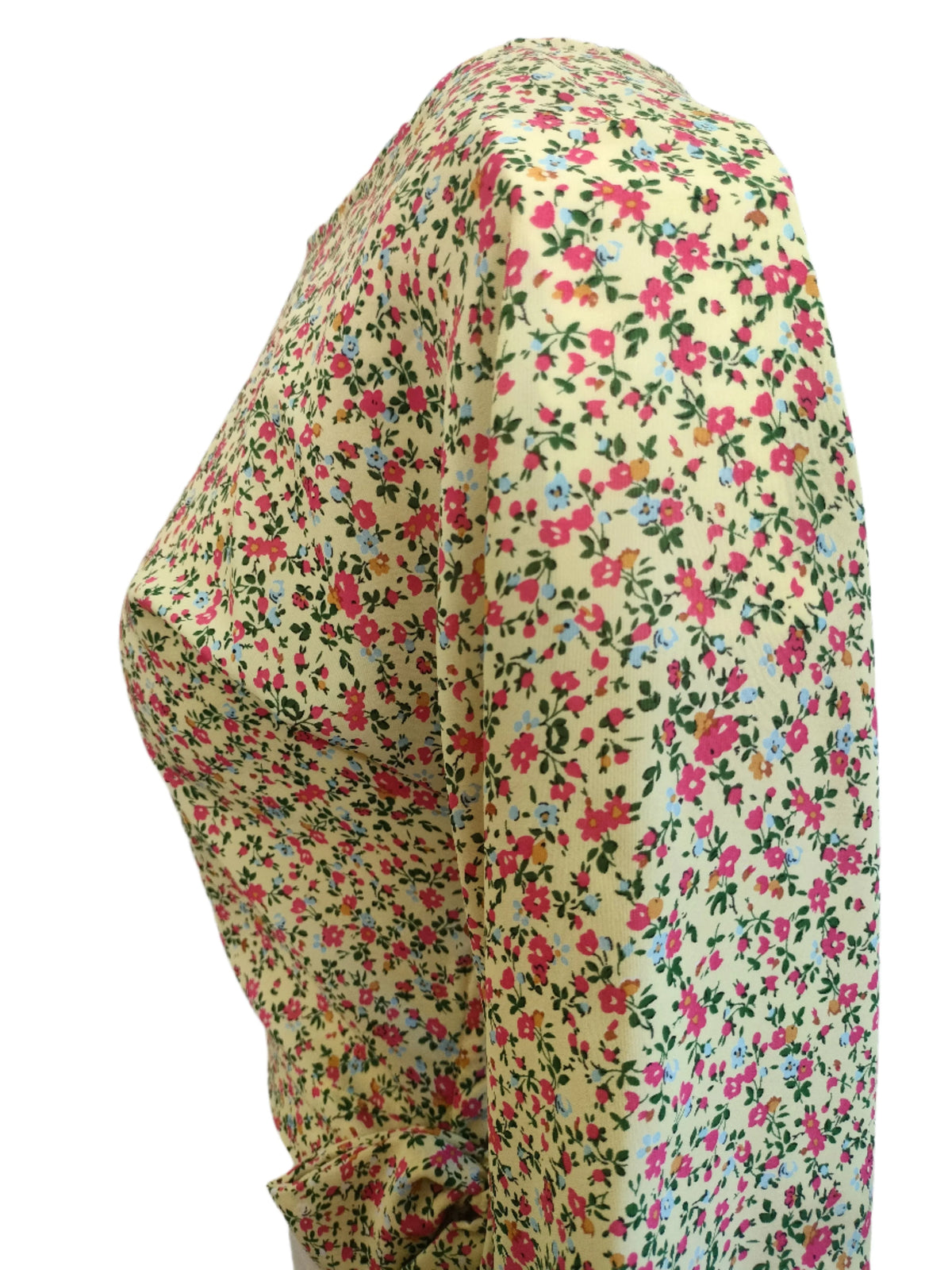 Khloe green floral printed crop top