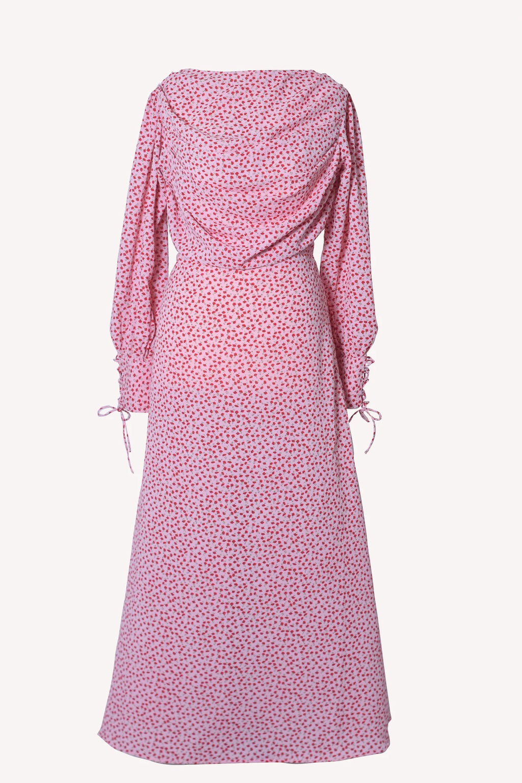 Elora floral printed pink maxi dress
