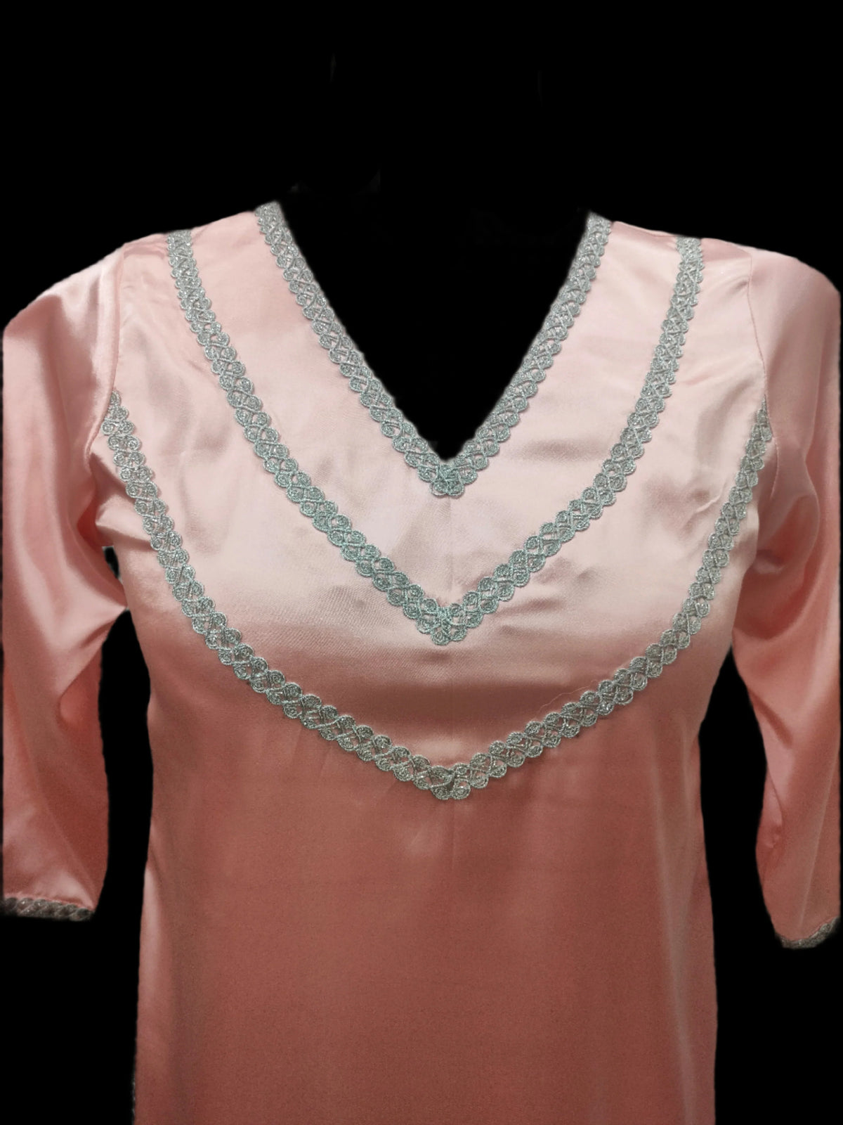 Maha Pink Premium Satin Kameez