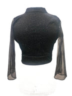 Diana Black Glitter Crop Top