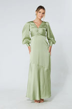 Naomi Olive Green Maxi Dress