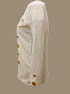 Hana Beige Long Sleeves Top