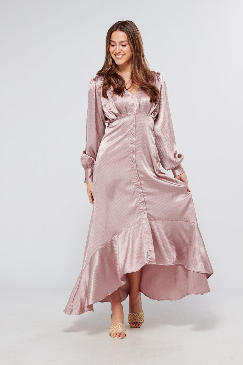 Charlize Dusty Pink Maxi Dress