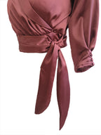 Diana dark copper crop top