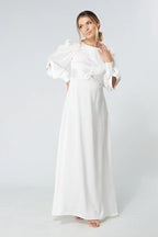 Lila White Knotted Front Maxi Dress