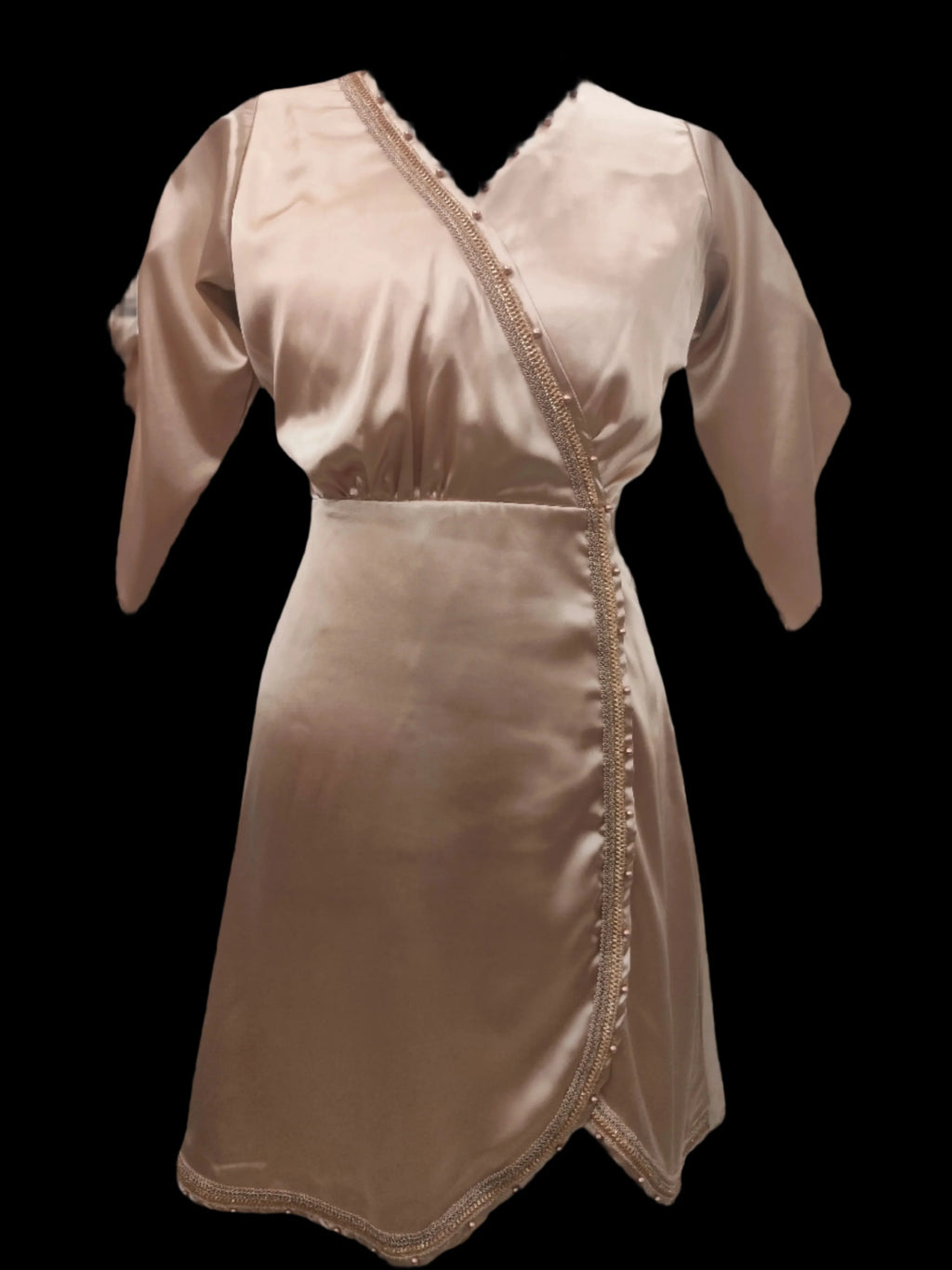 Rida Golden Premium Satin Kameez