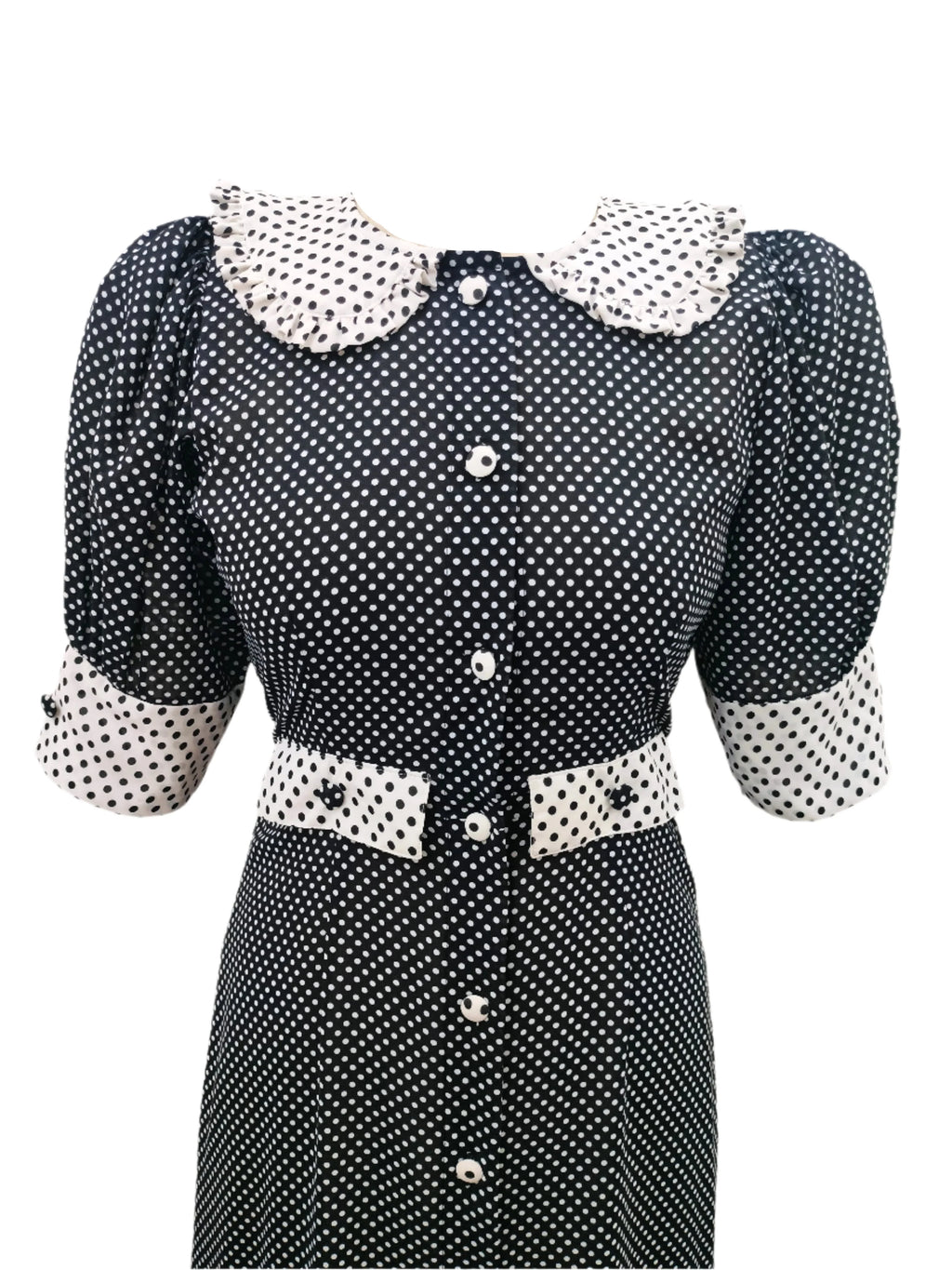 Lydia Black White Midi Dress