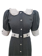 Lydia Black White Midi Dress