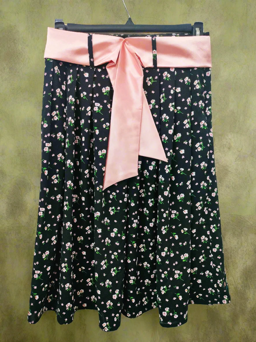 Imara Black Printed Skirt
