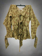 Paris green floral top