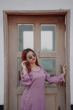 Seri Lilac Pink Premium Satin Kameez