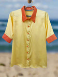 Moana Yellow Plain Beach Shirt