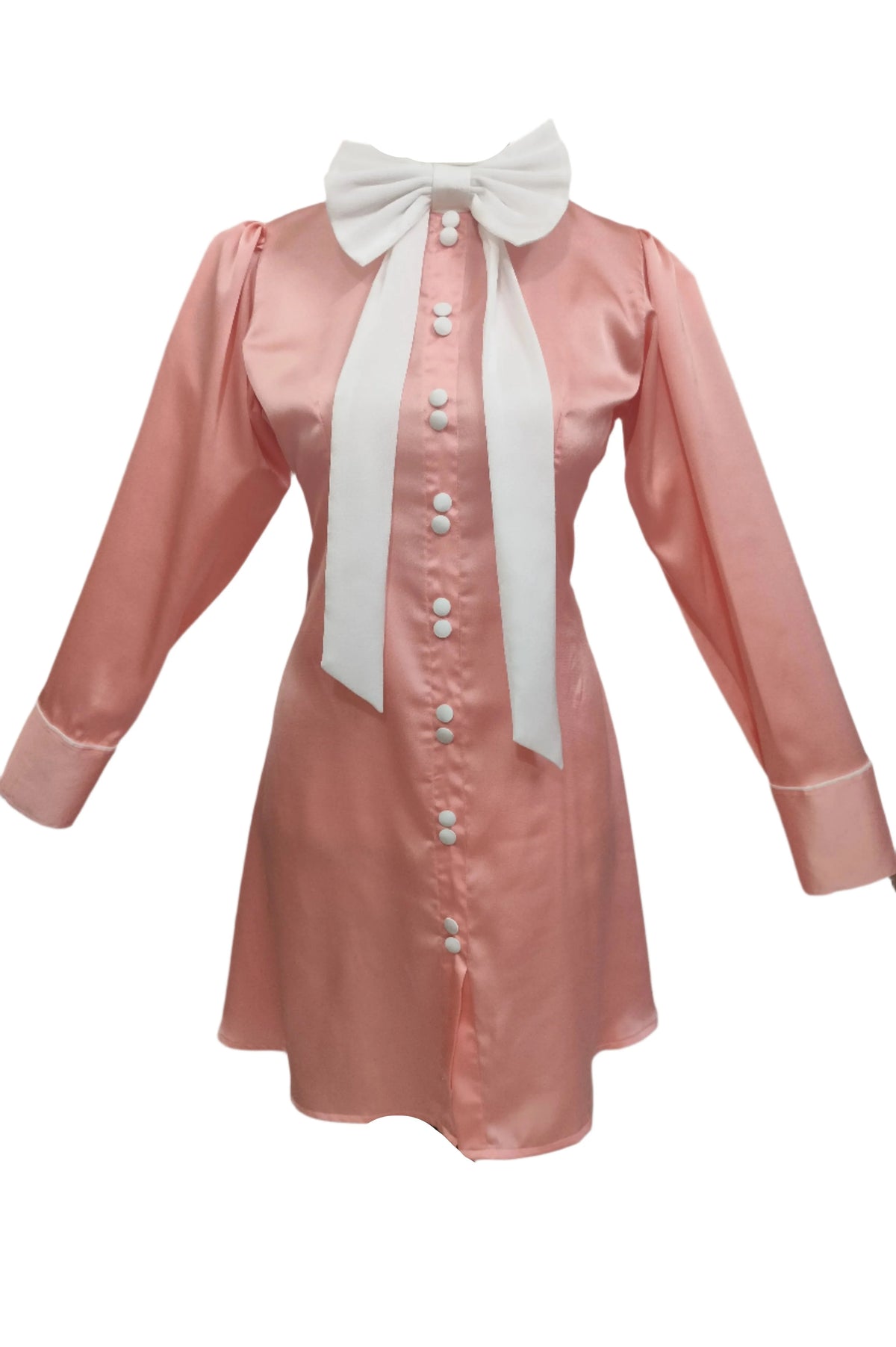 Jane blush pink top with oversized bow