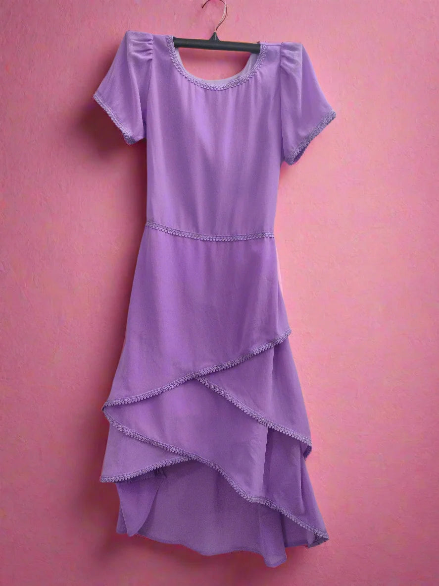 Madeline Purple Midi Dress