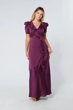 Daisy Purple Crepe Maxi Dress