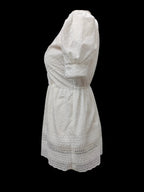 May White Puff Sleeves Kurti