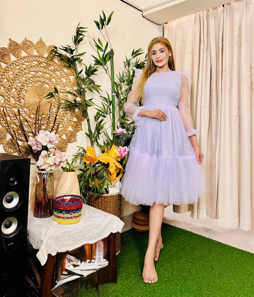 Ariel Light Purple Midi Dress