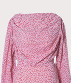 Elora floral printed pink maxi dress
