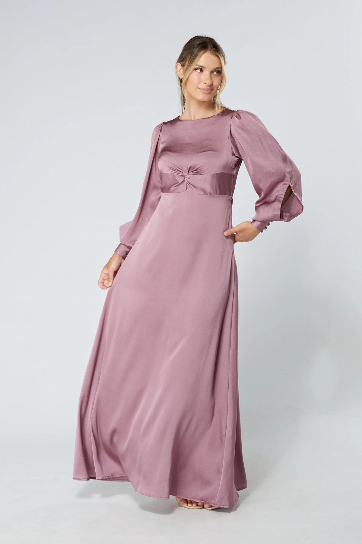 Lila Knotted Front Lilac Maxi Dress