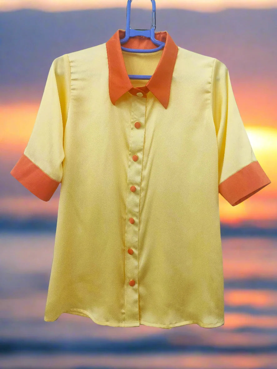 Moana Yellow Plain Beach Shirt