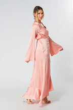 Lucia Blush Kimono Style Maxi Dress