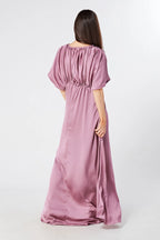 Josephine Lilac Satin Maxi Dress