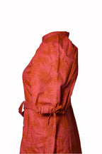 Mila red light denim mini dress with belt