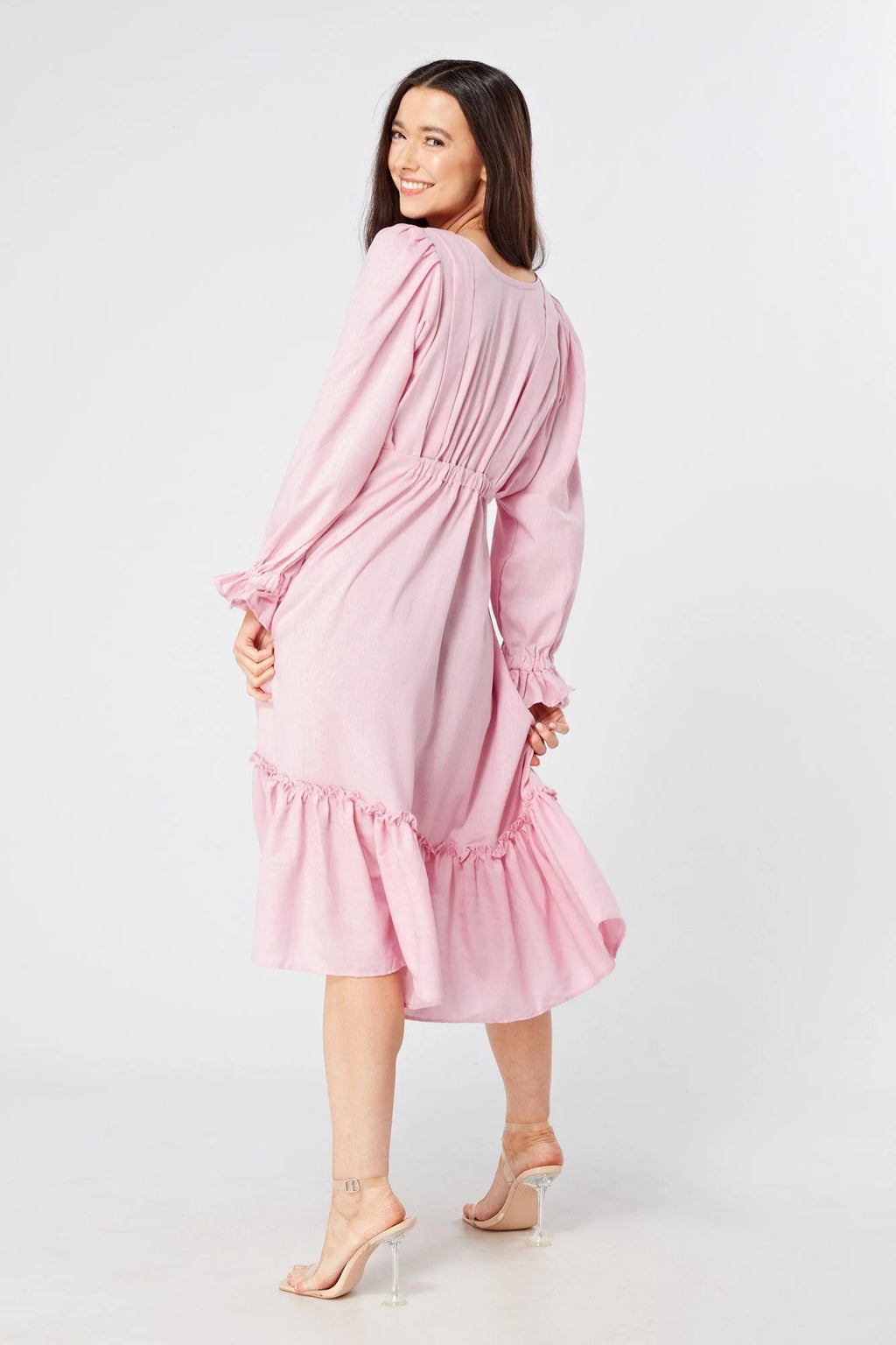 Alira Rosy Pink Midi Dress